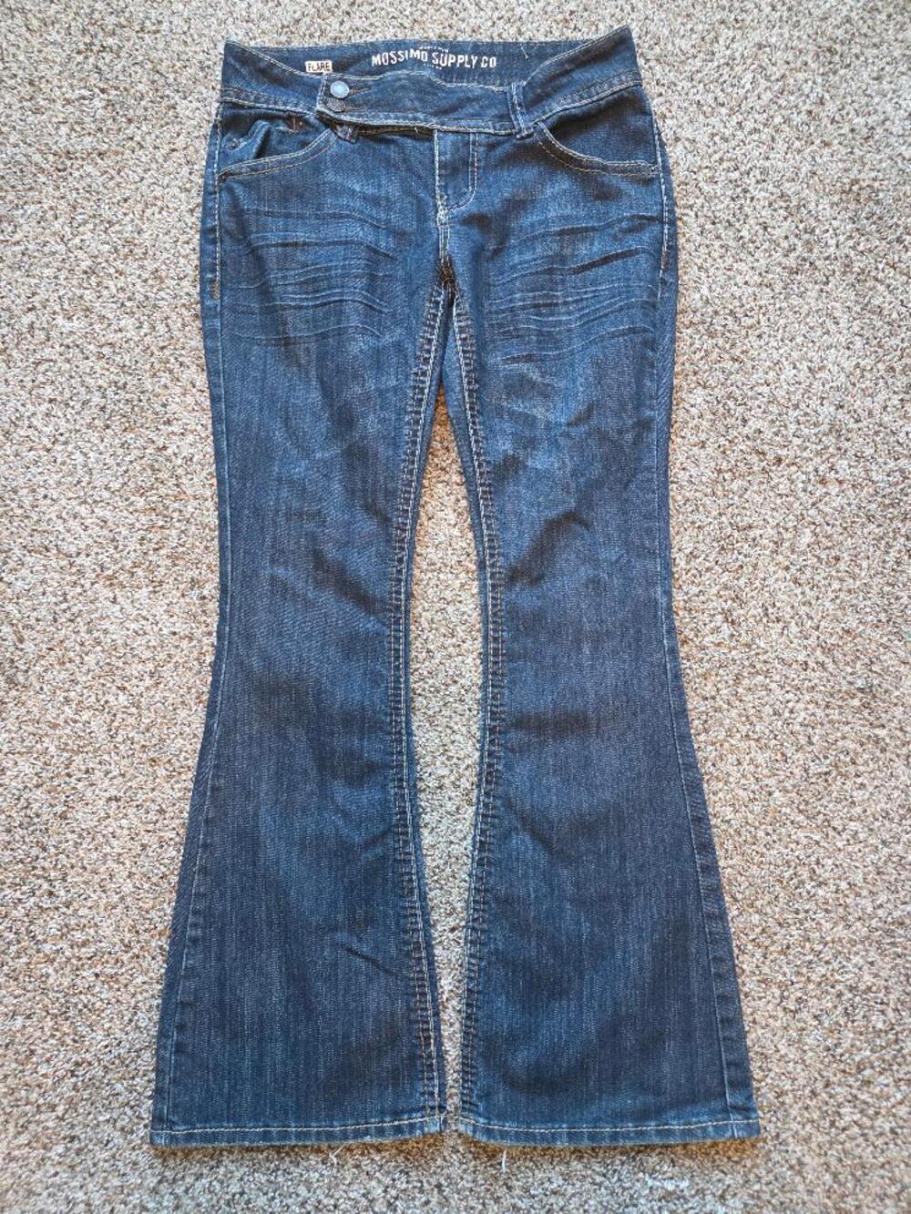 Mossimo Supply Co Flare Jeans Juniors 11 Dark Wash Low Rise Stretch Y2K Target